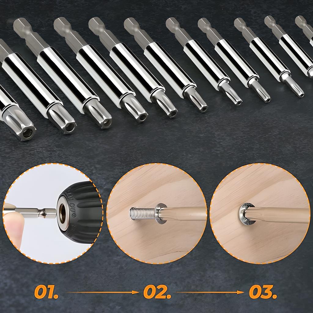 detailed screwdriver bit selection